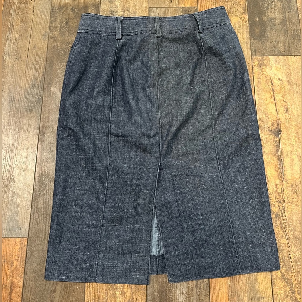 J. Crew stretch dark denim pencil skirt - Picture 2 of 6